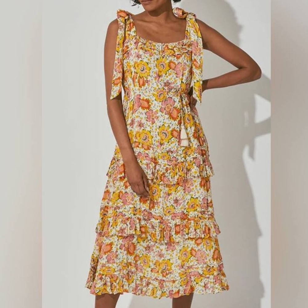 Cleobella Yellow Midi Dress